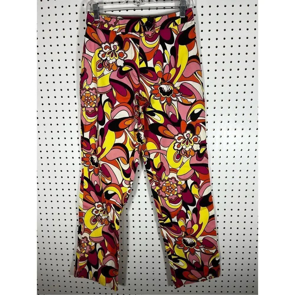 Metro style stretch boho Retro print pants size 6